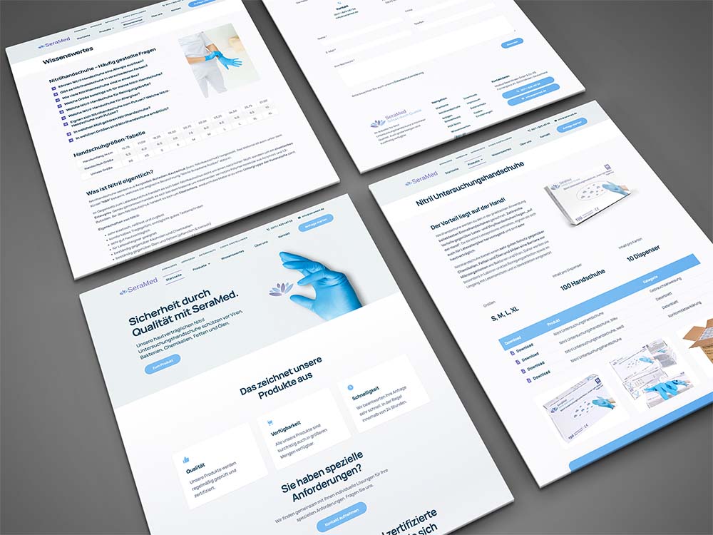 SeraMed – Print Design, Web-Entwicklung, Online Marketing