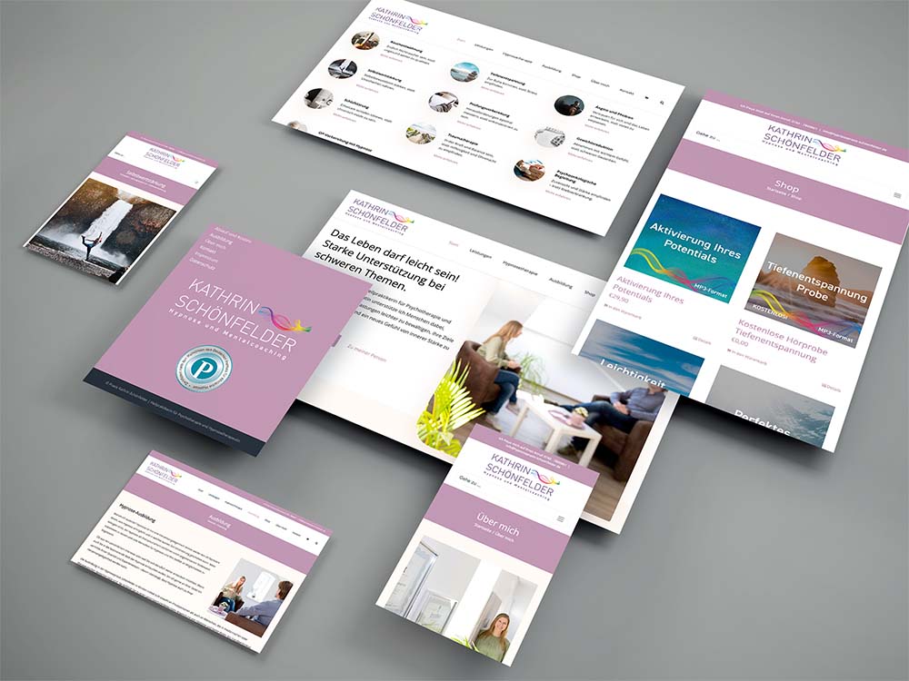 Hypnosepraxis Schönfelder – Webdesign, Print Design, Online Marketing